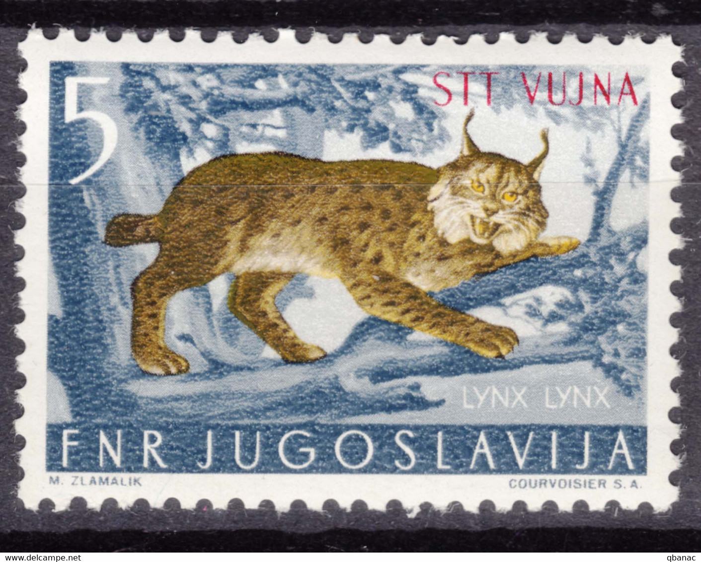 Italy Yugoslavia Trieste Zone B, Animals 1954 Mi#124 Sassone#102 Mint Hinged - Nuovi