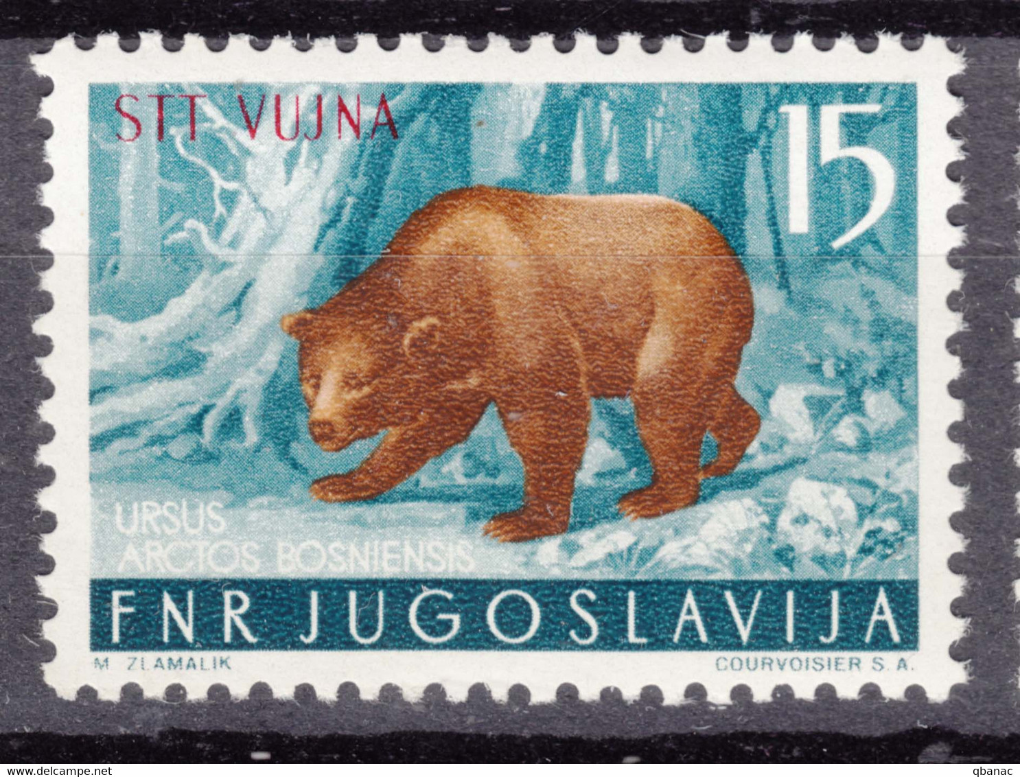 Italy Yugoslavia Trieste Zone B, Animals 1954 Mi#126 Sassone#104 Mint Hinged - Neufs