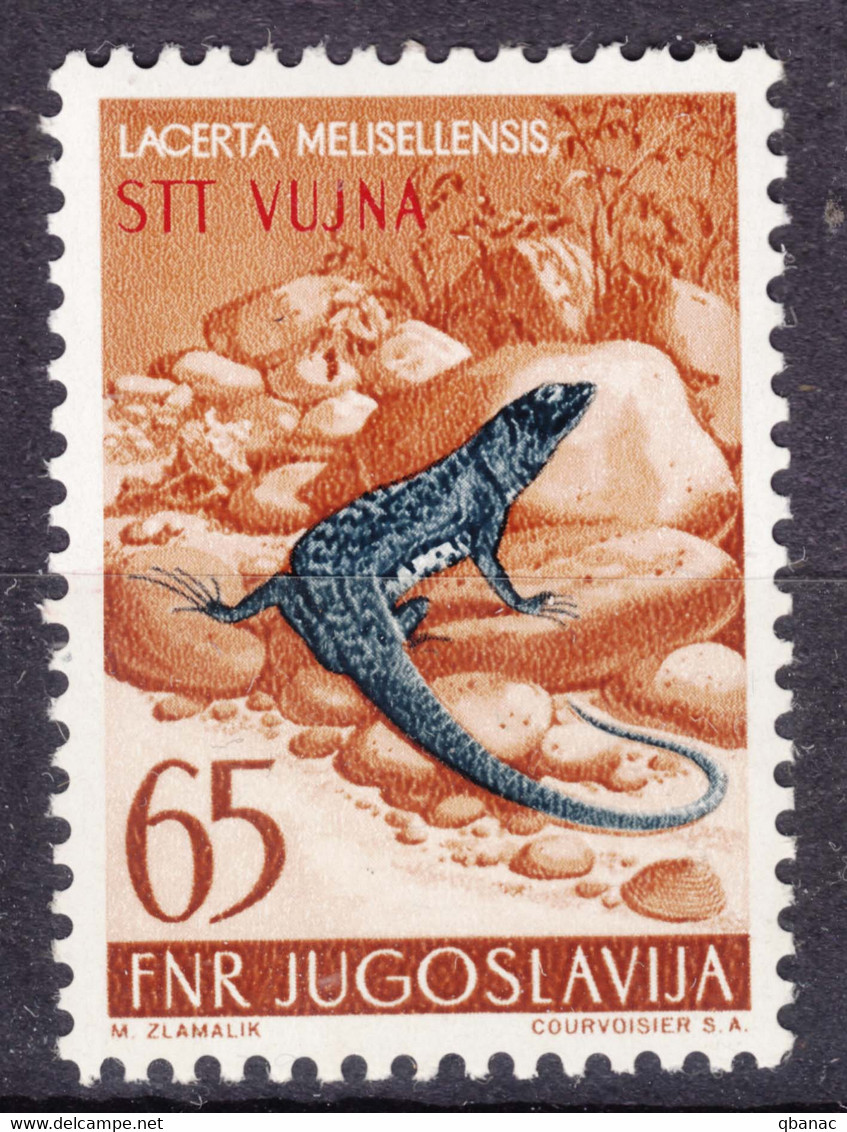 Italy Yugoslavia Trieste Zone B, Animals 1954 Reptiles Lizzards Mi#132 Sassone#110 Mint Hinged - Nuevos