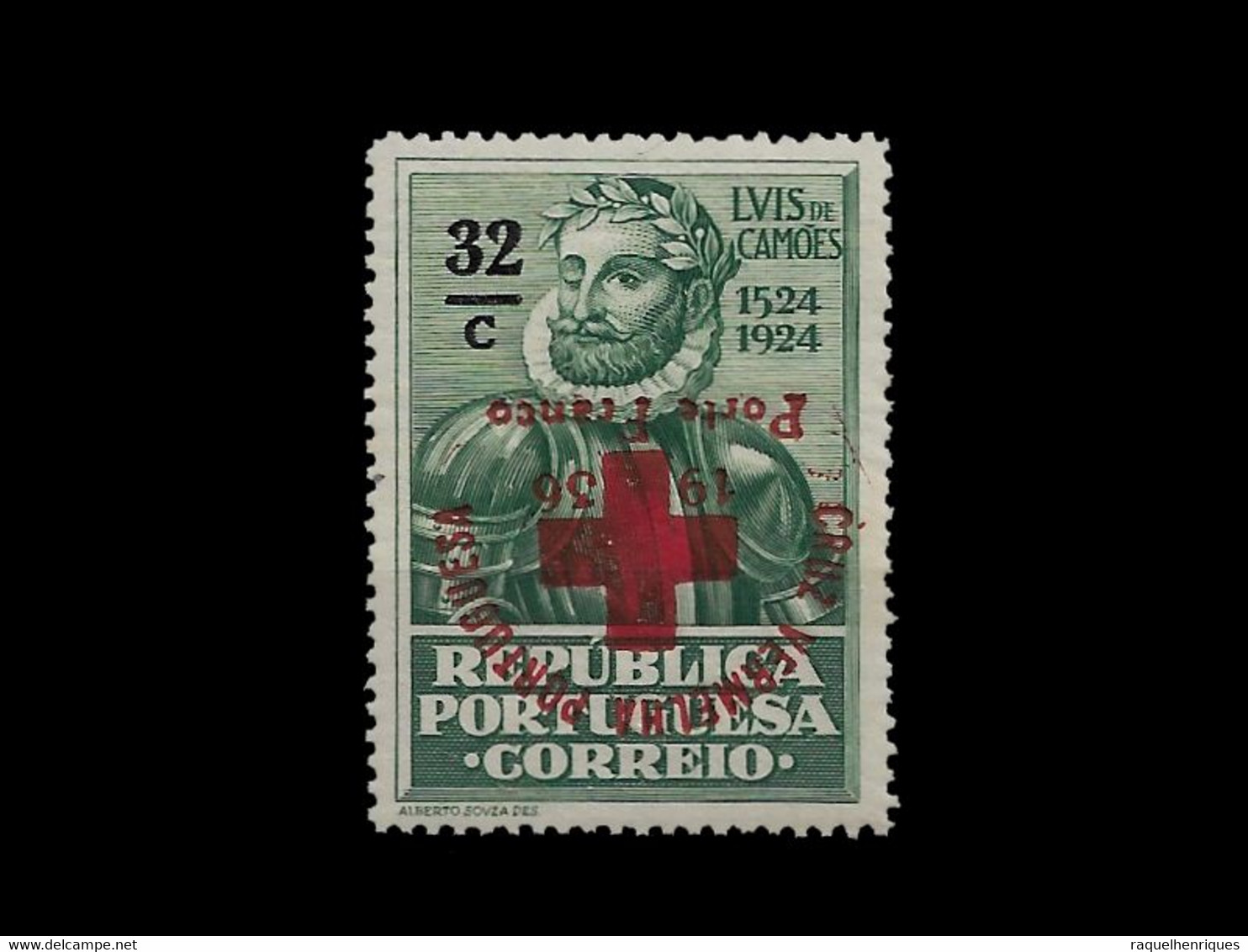 PORTUGAL PORTE FRANCO - 1936 ERROR UPSIDE DOWN SURCHARGED MNH (PLB#01-135) - Unused Stamps