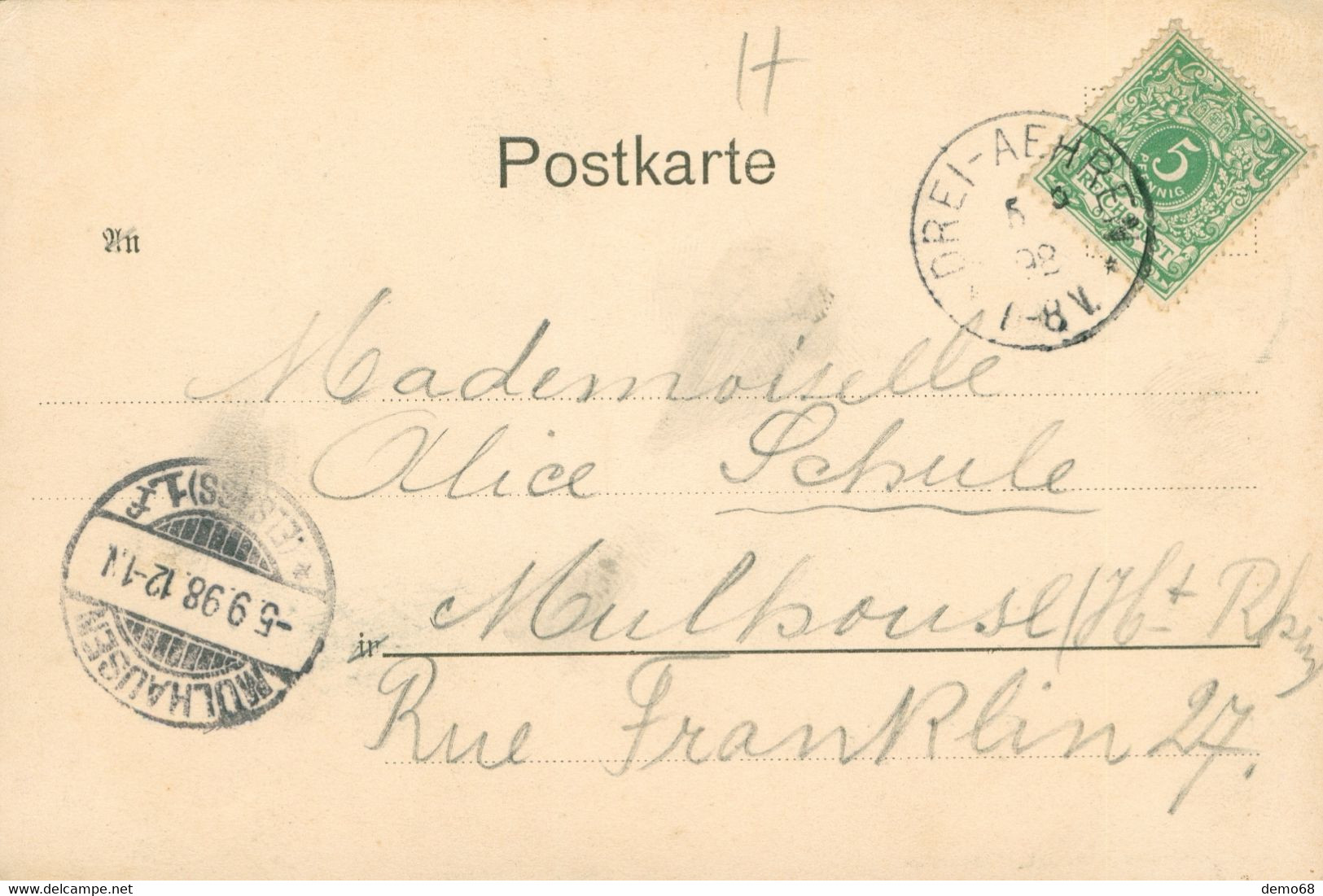 Trois Epis Niedermorschwihr Pèlerinage Gruss Souvenir Cure Hôtel Vosges CPA 68 Haut Rhin Ed Lautz 1898 - Trois-Epis