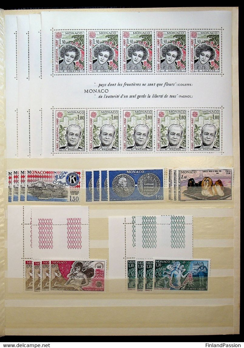 Monaco: old to 1980s, a nice, mostly mint collection, in 2 stockbooks