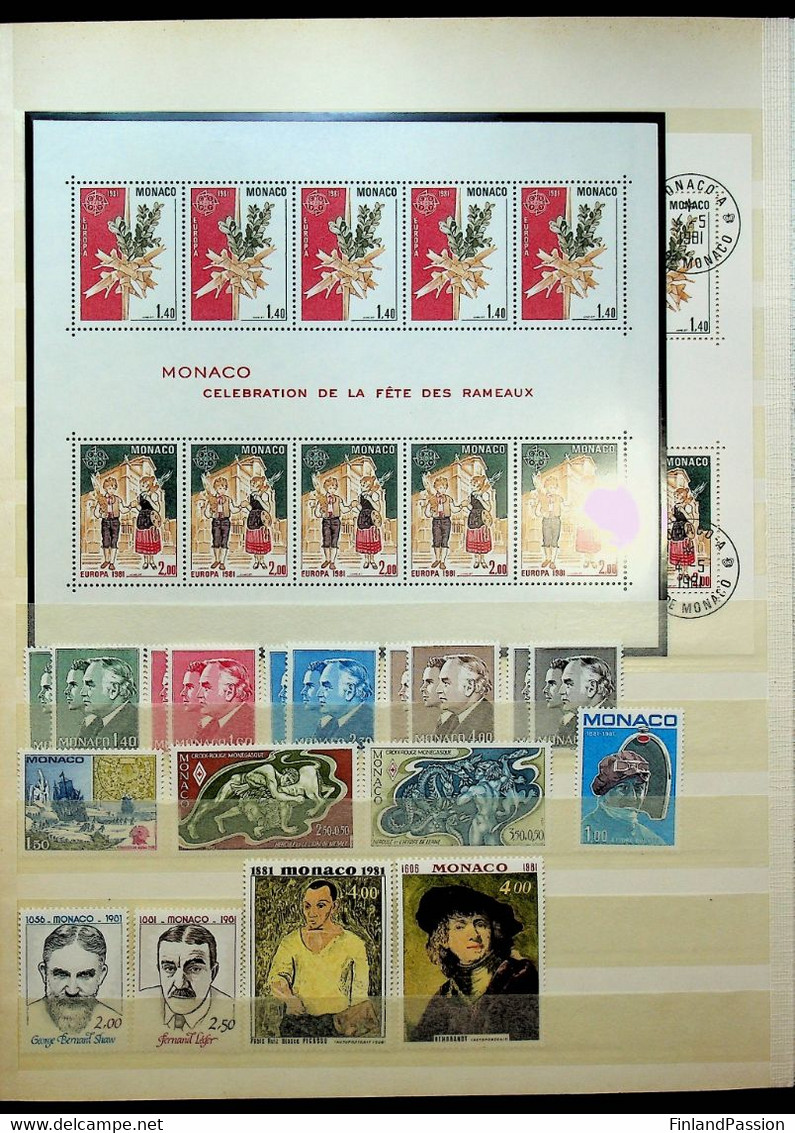 Monaco: old to 1980s, a nice, mostly mint collection, in 2 stockbooks