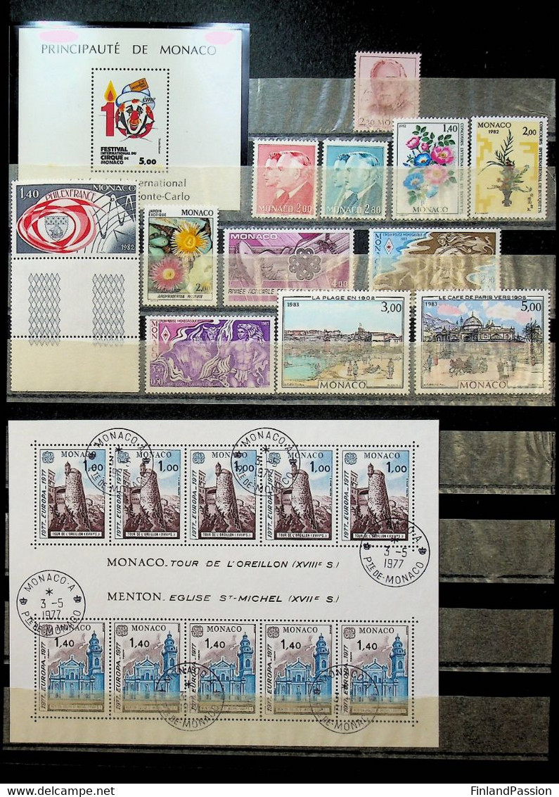 Monaco: old to 1980s, a nice, mostly mint collection, in 2 stockbooks