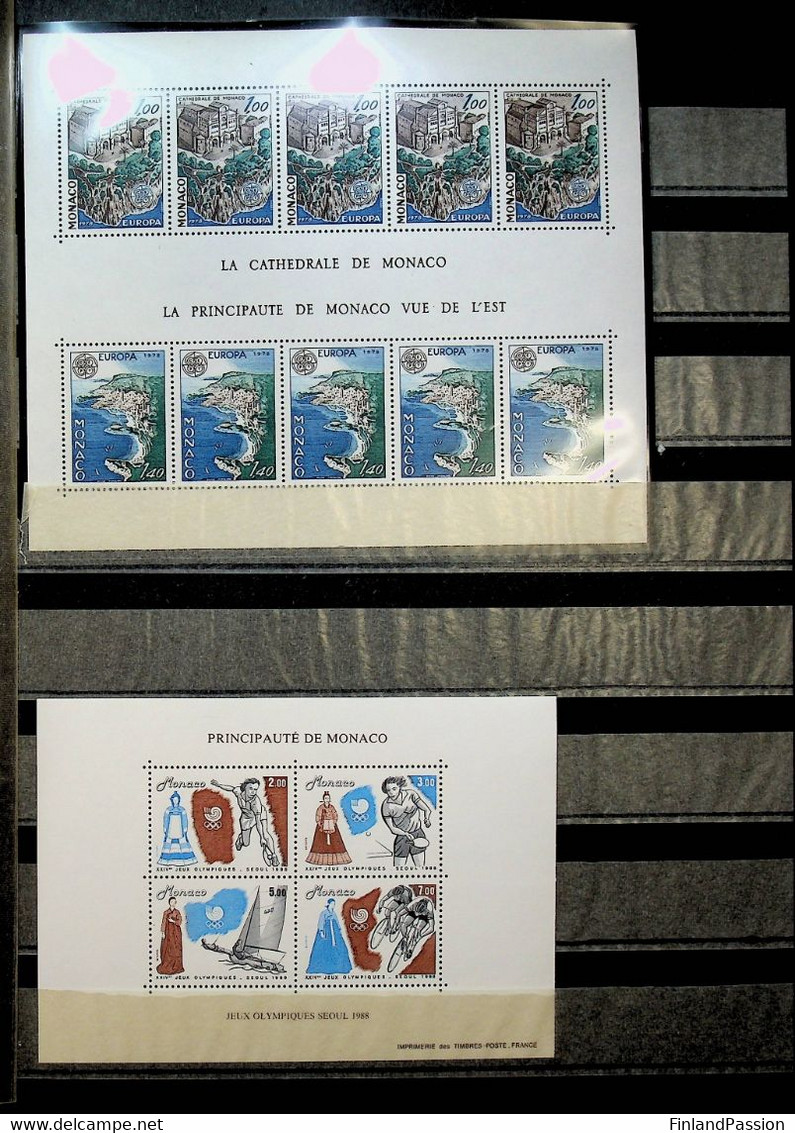 Monaco: old to 1980s, a nice, mostly mint collection, in 2 stockbooks