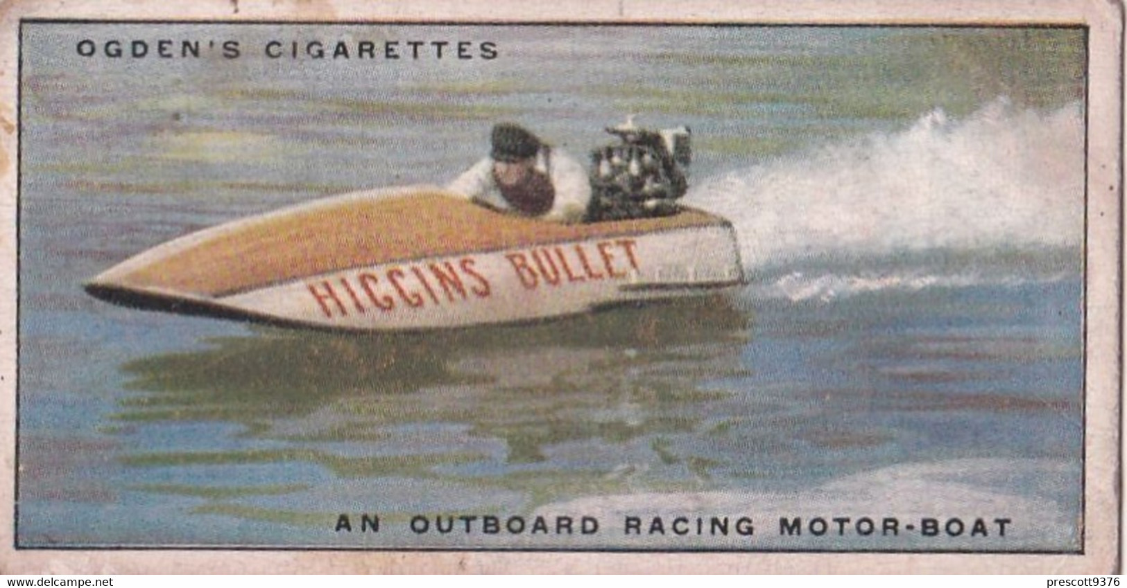 Yachts & Motor Boats 1931 -  26 Outboard Racing Boat - Ogdens  Cigarette Card - Original  - Ships - Sealife - Ogden's