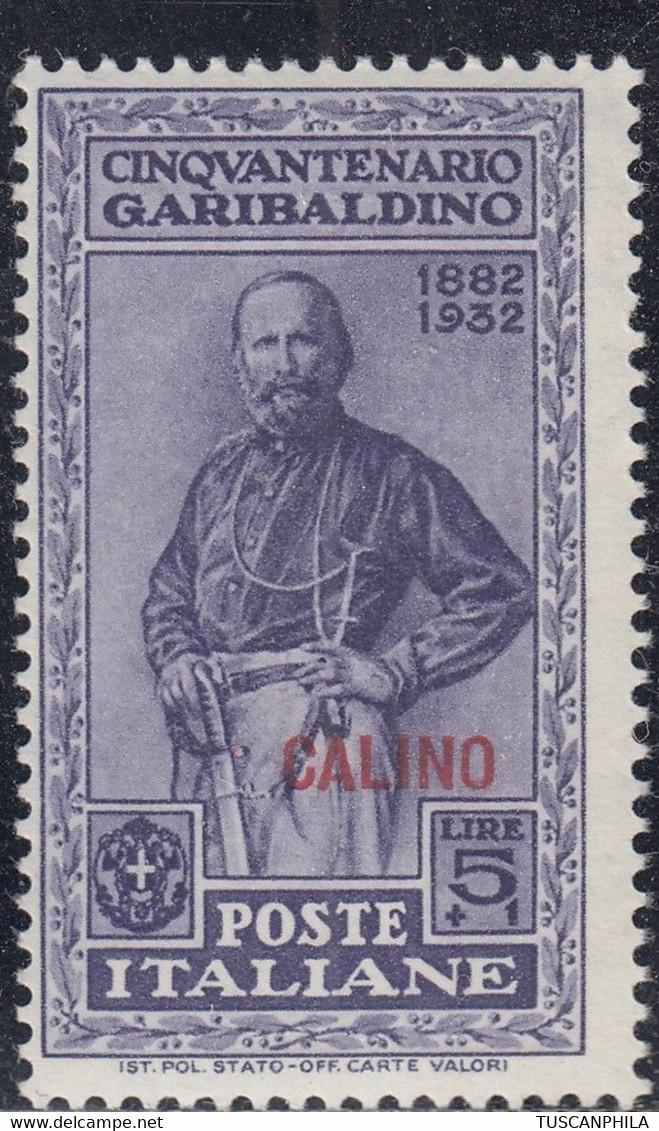 1932 Giuseppe Garibaldi 1 Valore Sass. 26 MNH** Cv 70 - Egée (Calino)