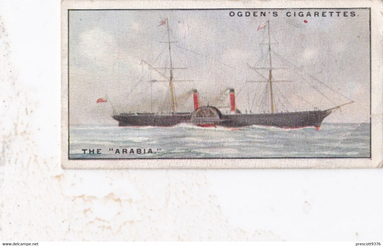 Yachts & Motor Boats 1931 - 10 The Arabia - Ogdens  Cigarette Card - Original  - Ships - Sealife - Ogden's