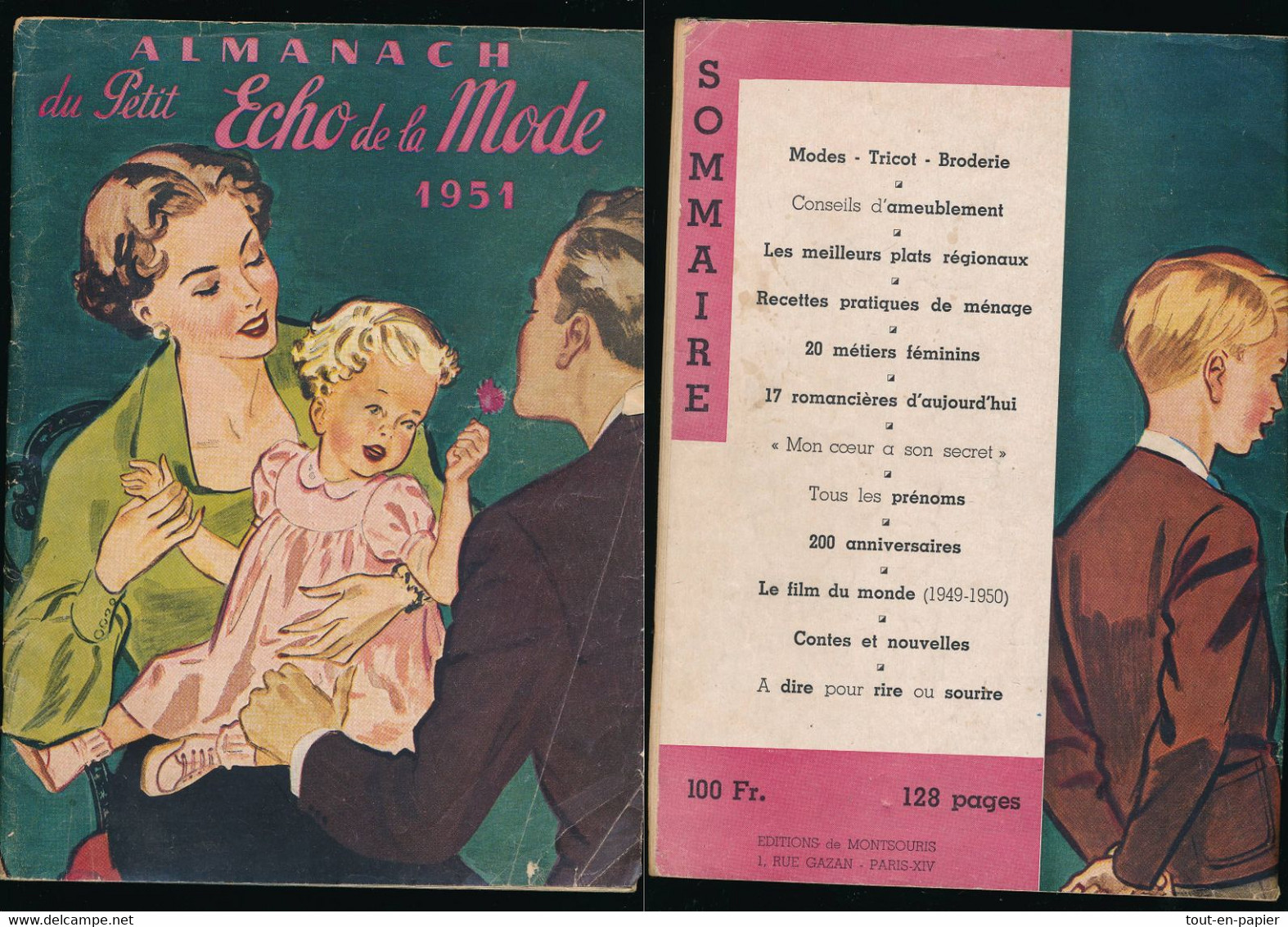 Revue Magazine Almanach Du Petit Echo De La Mode 1951 - Fashion