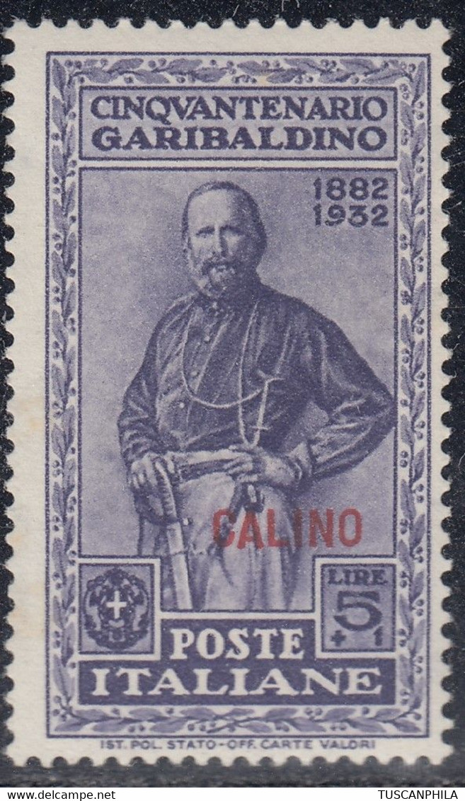 1932 Giuseppe Garibaldi 1 Valore Sass. 26 MNH** Cv 70 - Egée (Calino)