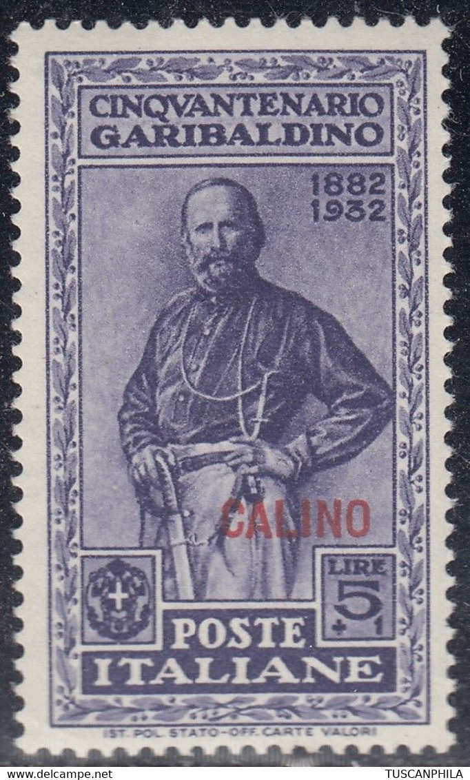 1932 Giuseppe Garibaldi 1 Valore Sass. 26 MNH** Cv 70 - Egée (Calino)