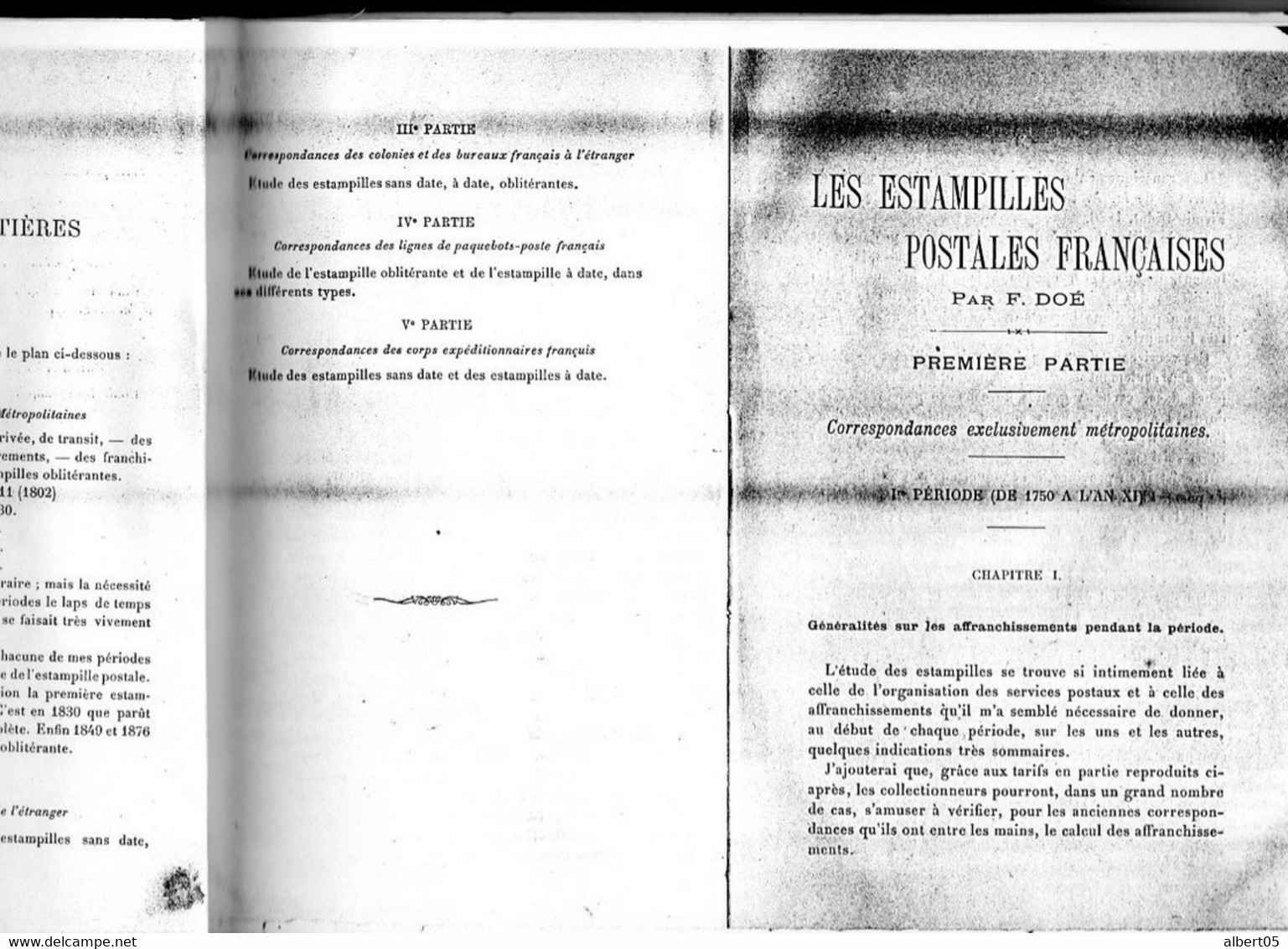 Les Estampilles Postales Françaises Par F DOE - Copie De L'original - Philatélie Et Histoire Postale