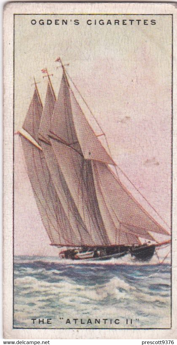 Yachts & Motor Boats 1931 - The Atlantic II - Ogdens  Cigarette Card - Original  - Ships - Sealife - Ogden's