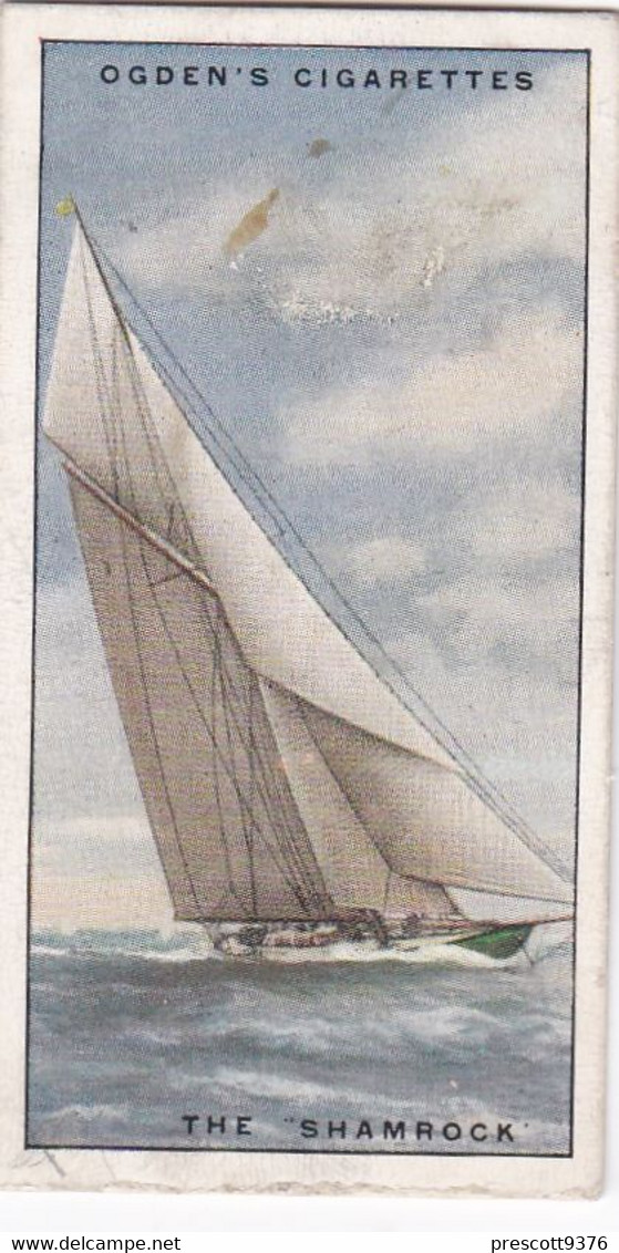 Yachts & Motor Boats 1931 - The Shamrock - Ogdens  Cigarette Card - Original  - Ships - Sealife - Ogden's