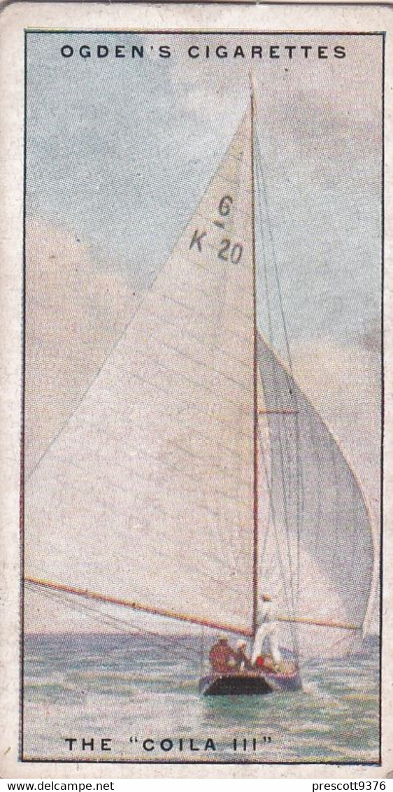 Yachts & Motor Boats 1931 - The Coilla III - Ogdens  Cigarette Card - Original  - Ships - Sealife - Ogden's