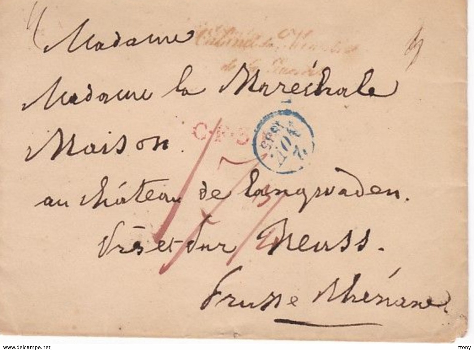 Une Lettre Dite Précurseur Sans Courrier Novembre 1835  Belgique  1835 CF 3R Destination  Rhénanie ?? Allemagne - Other & Unclassified