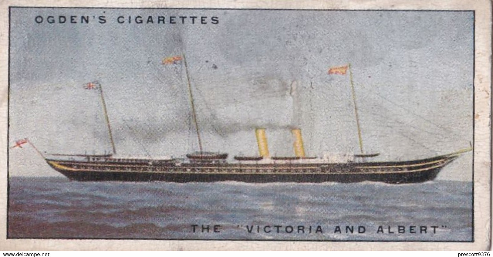 Yachts & Motor Boats 1931 - 47 The Victoria & Albert - Ogdens  Cigarette Card - Original  - Ships - Sealife - Ogden's