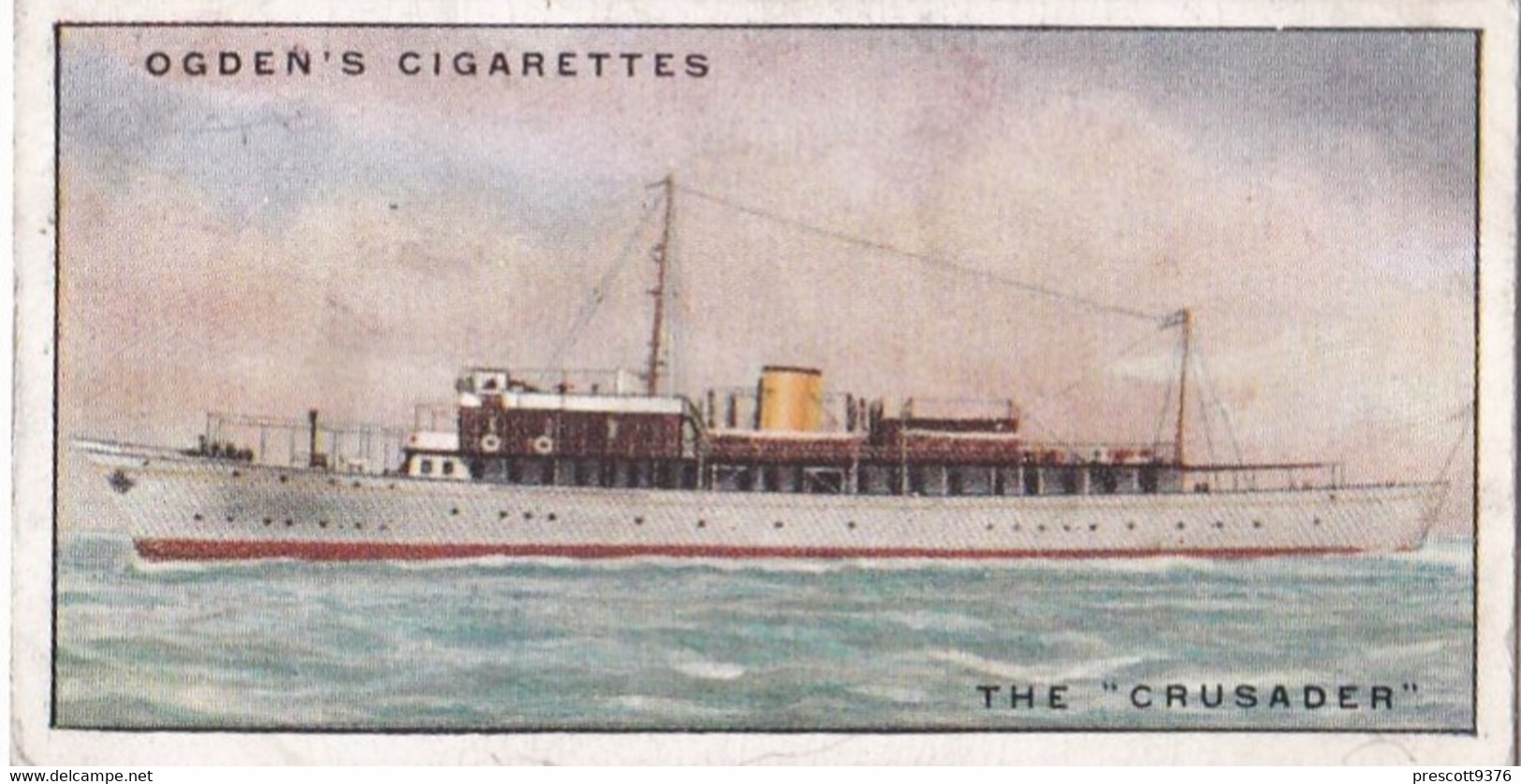 Yachts & Motor Boats 1931 - 14 The Crusader  - Ogdens  Cigarette Card - Original  - Ships - Sealife - Ogden's