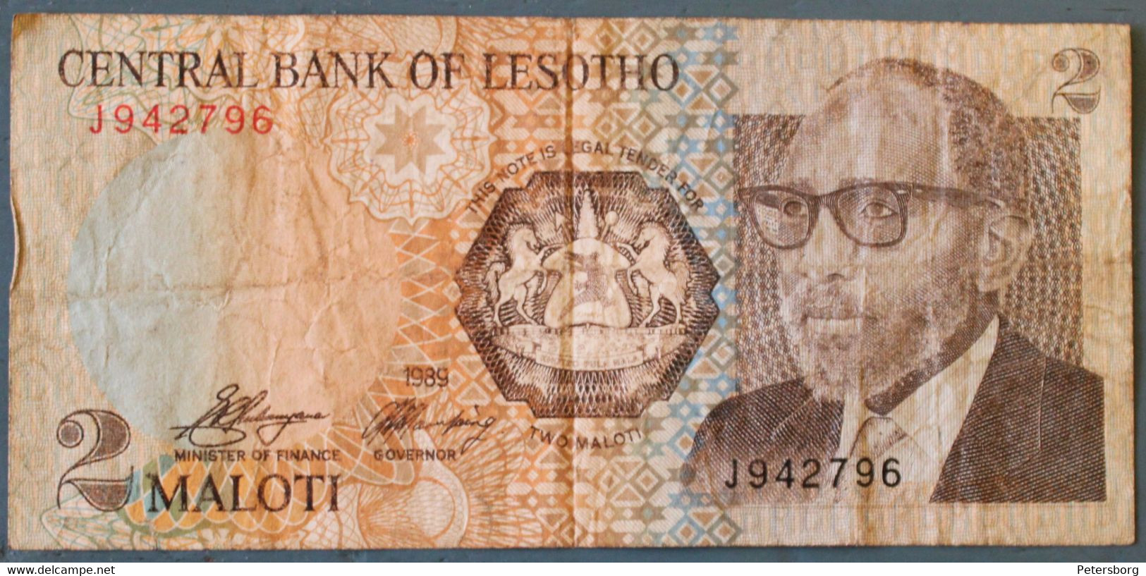 Lesotho 2 Maloti, 1989. - Lesoto
