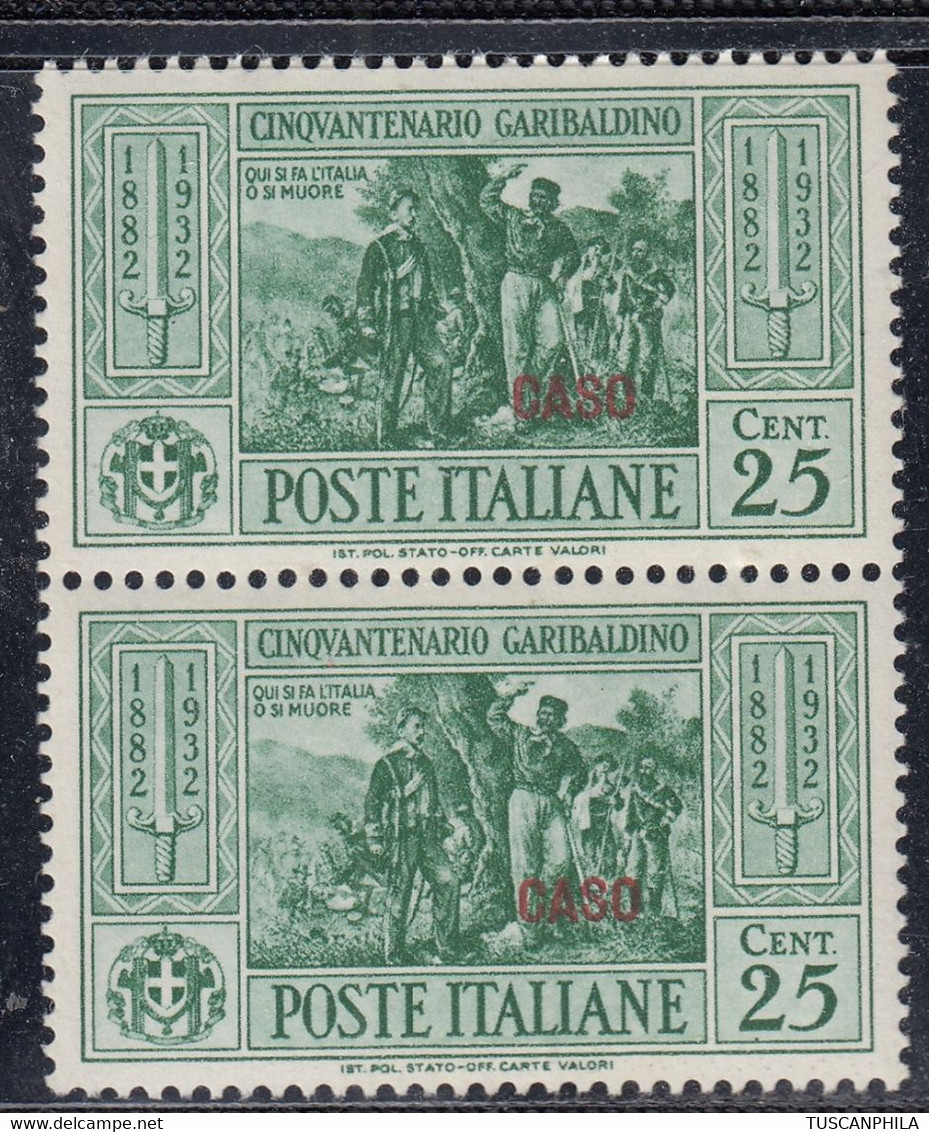 1932 Giuseppe Garibaldi 2 Valore Coppiola Sass. 19 MNH** Cv 280 - Ägäis (Caso)