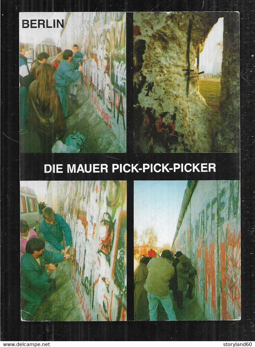 Cpm St005850 Berlin 4 Vues Sur Carte Du Mur , Poste Militaire - Muro Di Berlino