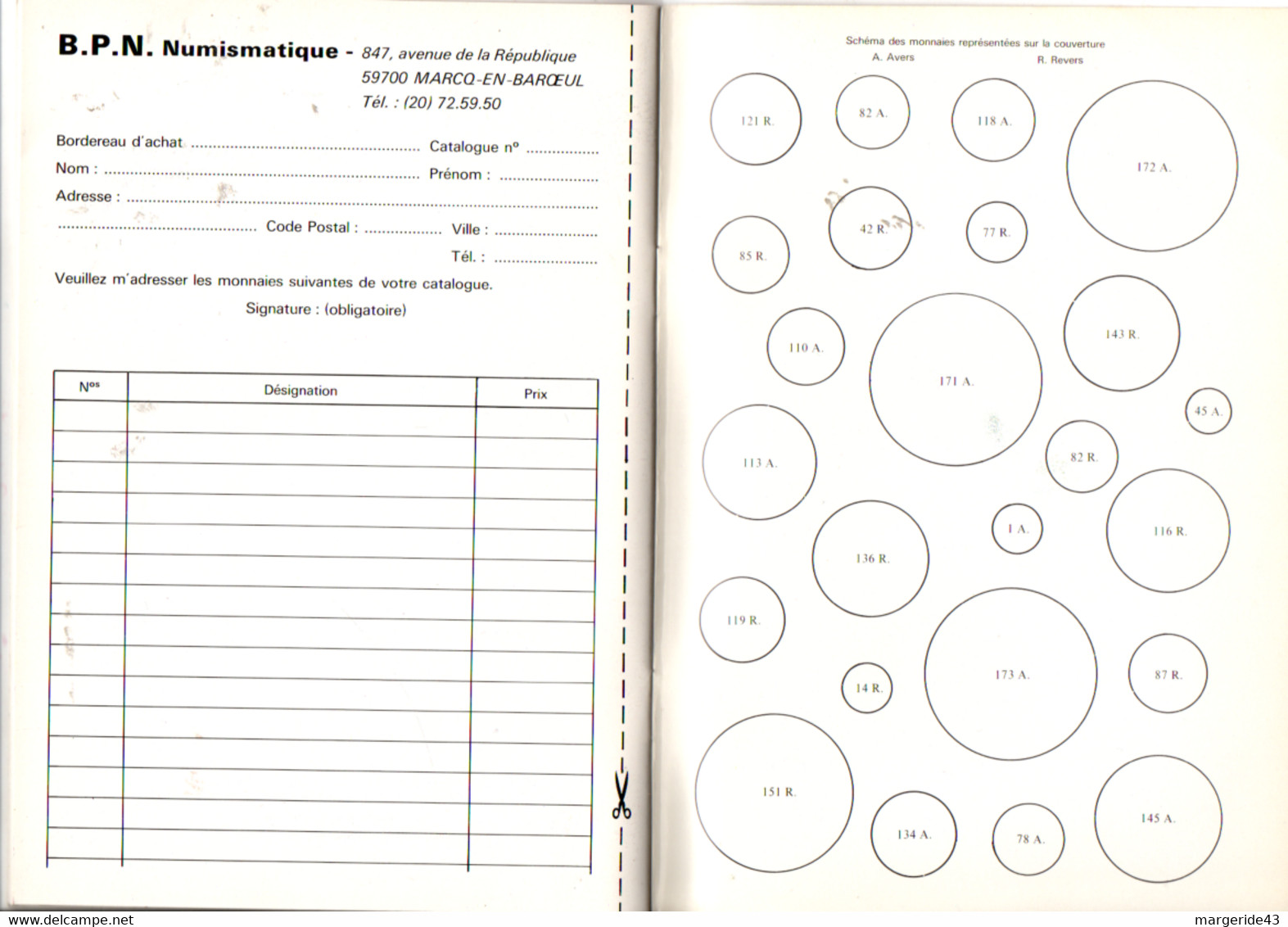 CATALOGUE NUMISMATIQUE BANQUE PÖPULAIRE DU NORD 1982 - Livres & Logiciels