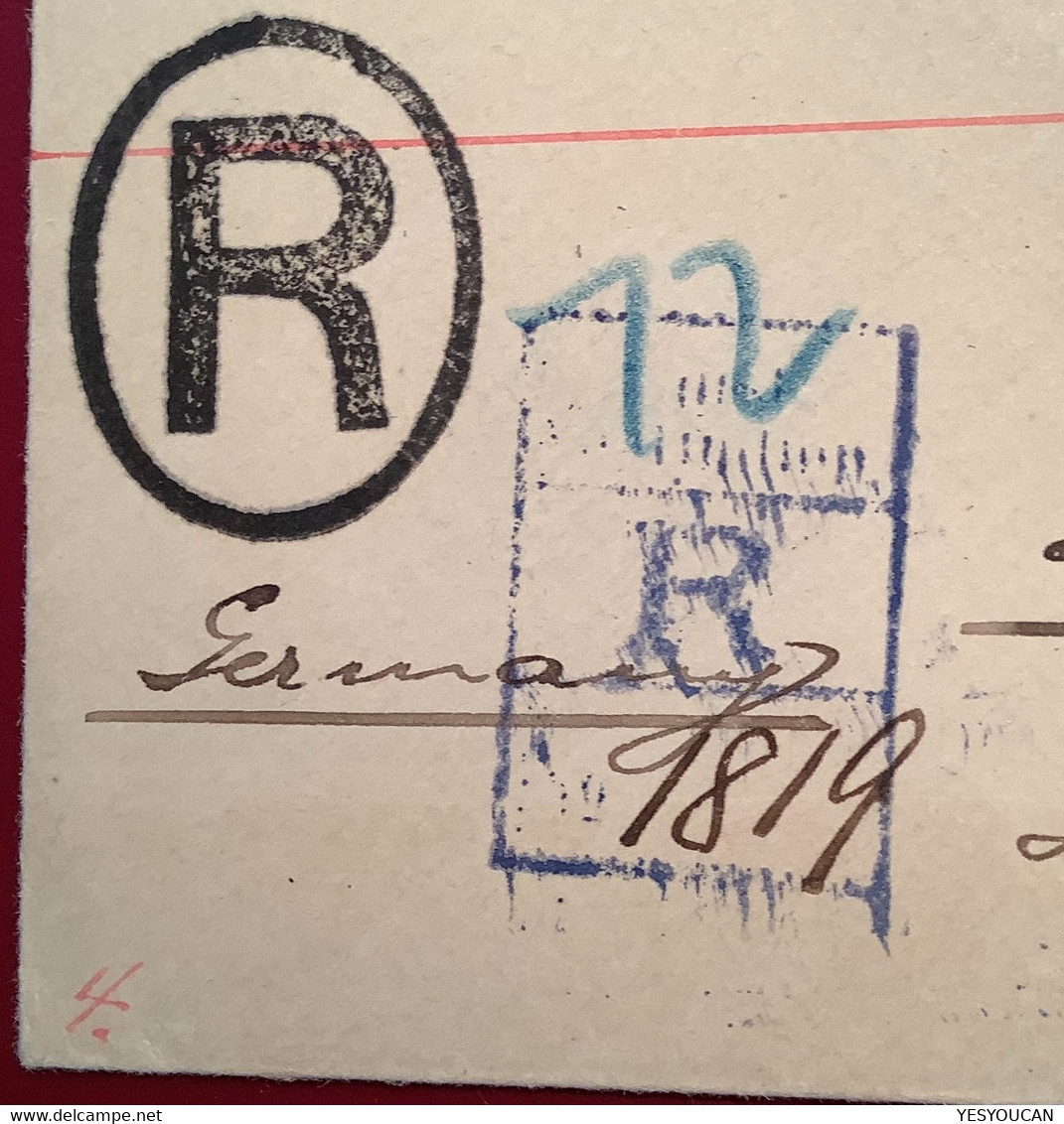 Virgin Islands TORTOLA1902 Postal Stationery REGISTERED Via DWI ST THOMAS>Berlin (cover Iles Vièrges BWI Denmark Mary - British Virgin Islands