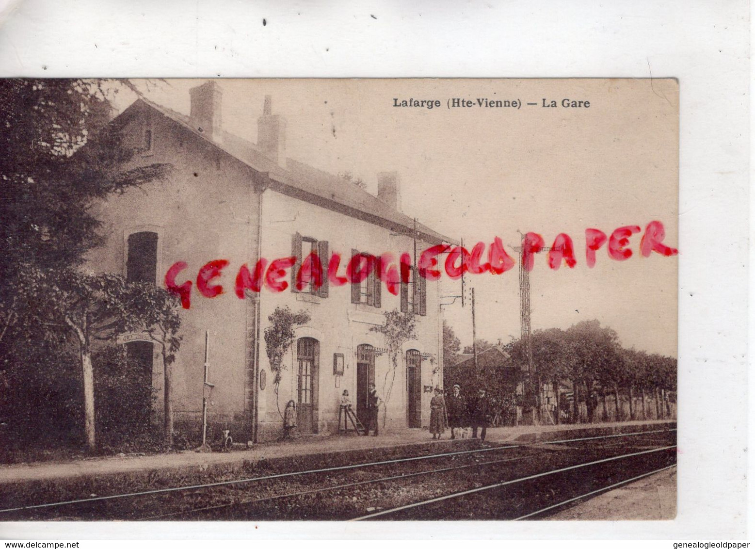 87-  LAFARGE ST SAINT HILAIRE LES PLACES  - LA GARE - RARE - Nieul