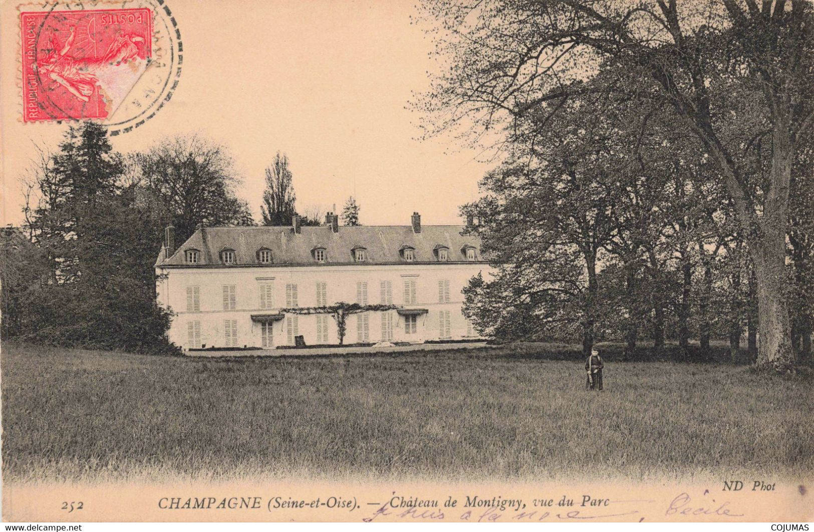 95 - CHAMPAGNE - S08577 - Château De Montigny - Vue Du Parc - L1 - Champagne Sur Oise