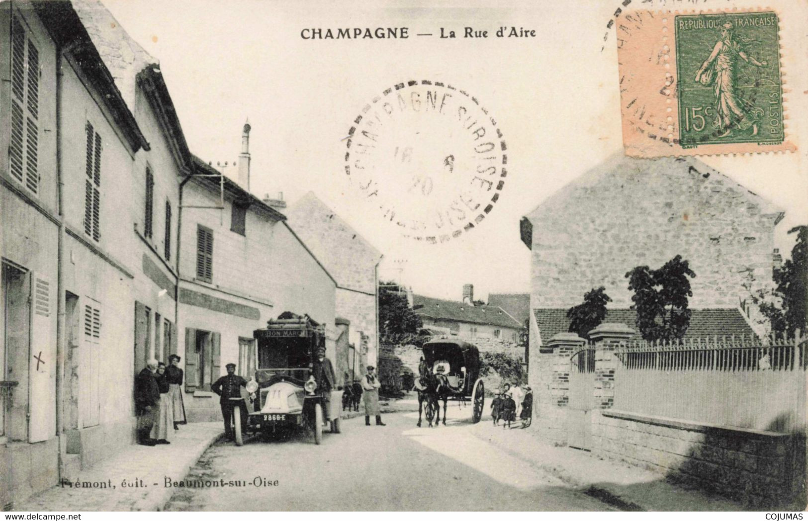 95 - CHAMPAGNE - S08579 - La Rue D'Aire - Automobile  - L1 - Champagne Sur Oise