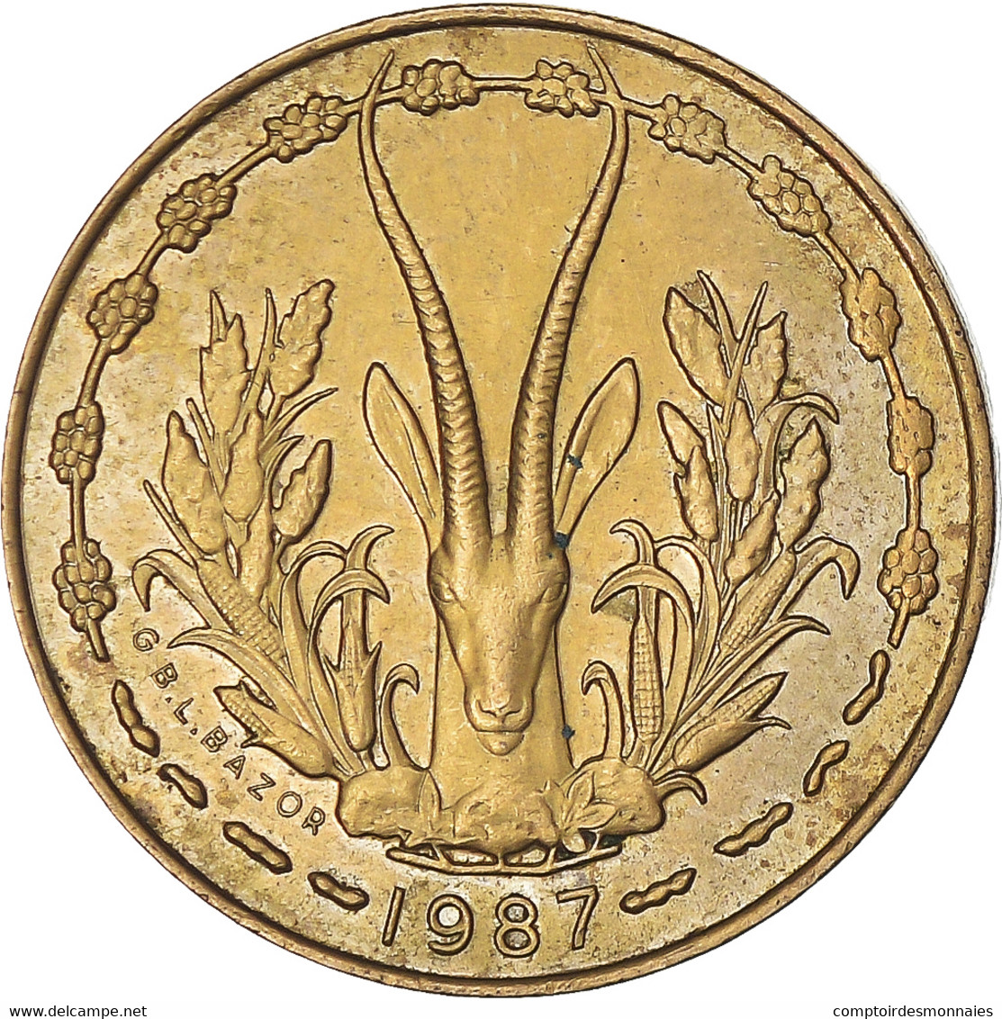 Monnaie, Communauté économique Des États De L'Afrique De L'Ouest, 5 Francs - Costa De Marfil