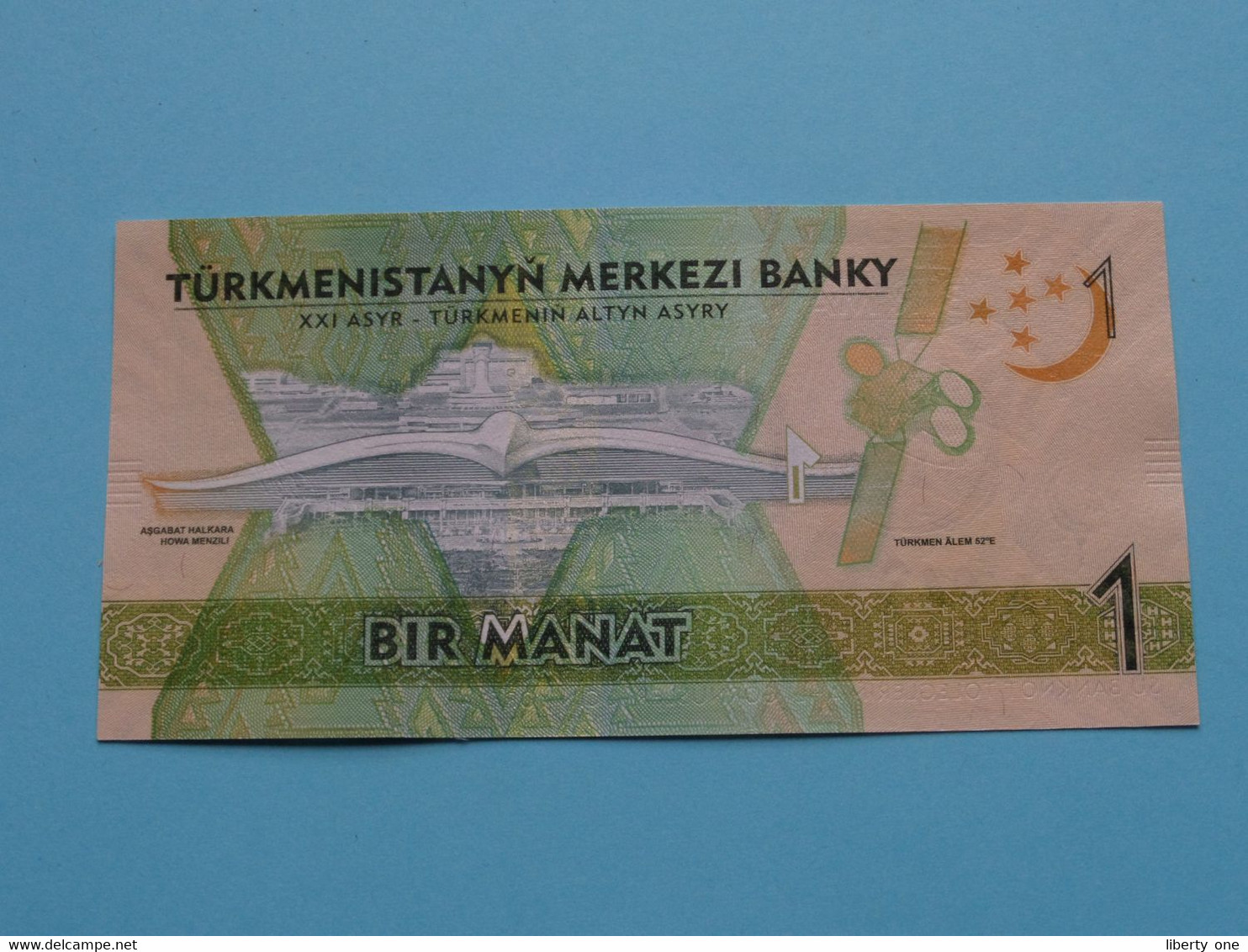 1 - BIR MANAT ( AB0834942 ) TÜRKMENISTANYN - 2017 ( For Grade, Please See Photo ) UNC ! - Turkmenistán