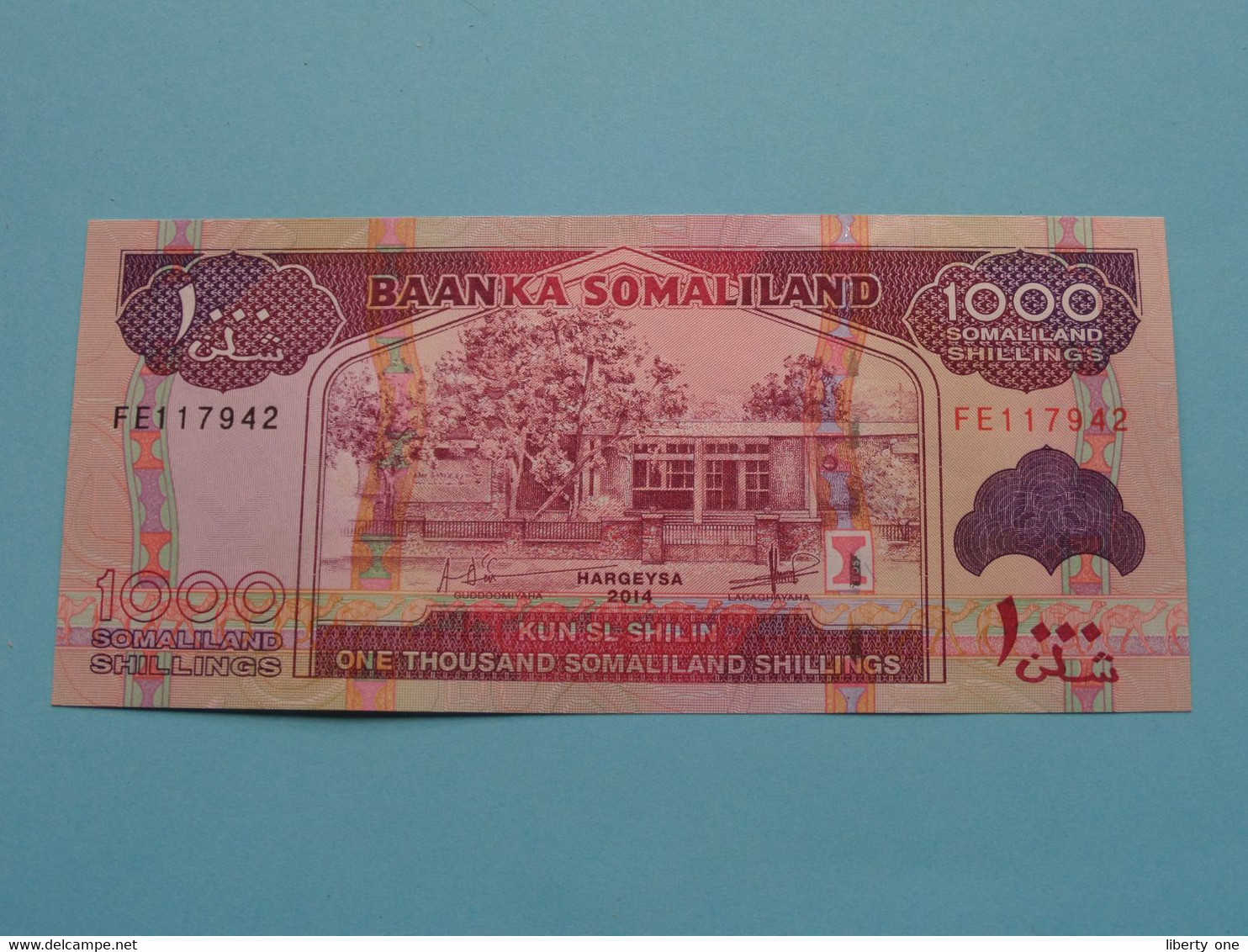 1000 Somaliland Shillings - KUN SL SHILIN Hargeysa 2014 ( FE117942 ) Baanka SOMALILAND ( For Grade See SCANS ) UNC ! - Somalia