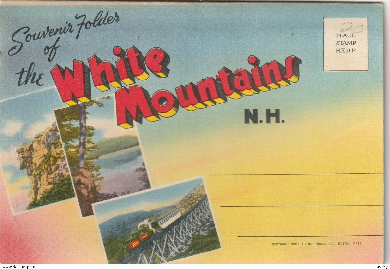 Souvenir Folder Of The White Mountains, New Hampshire - White Mountains