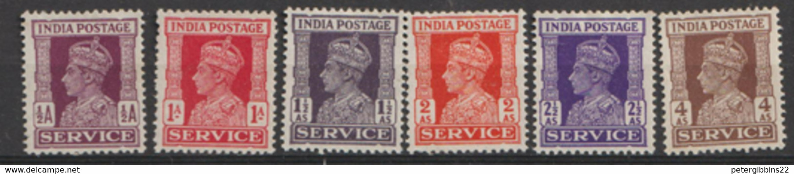 India  1959  Serviice  Various Values   Mounted Mint - Ungebraucht