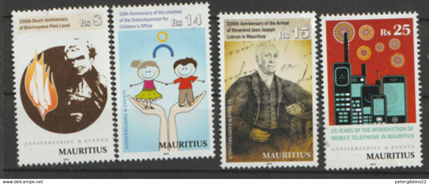 Mauritius  2014  SG 1172-5  Anniversaries  Unmounted Mint - Mauritanie (1960-...)