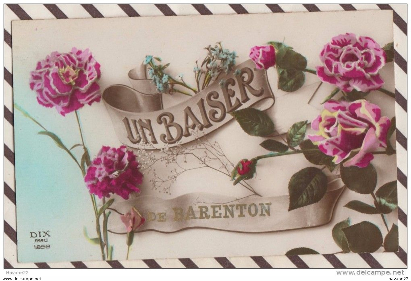 6AI125 UN BAISER DE BARENTON FLEURS   2 SCANS - Barenton