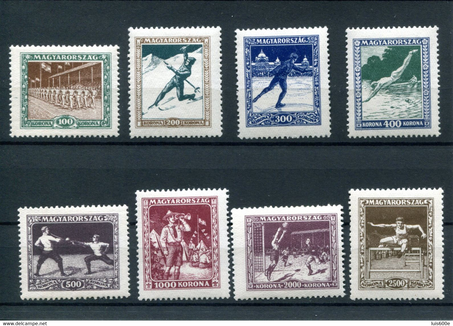 1925.HUNGRIA.HUNGARY.YVERT 371/78*.NUEVOS CON FIJASELLOS(MH)CATALOGO 45€ - Ongebruikt