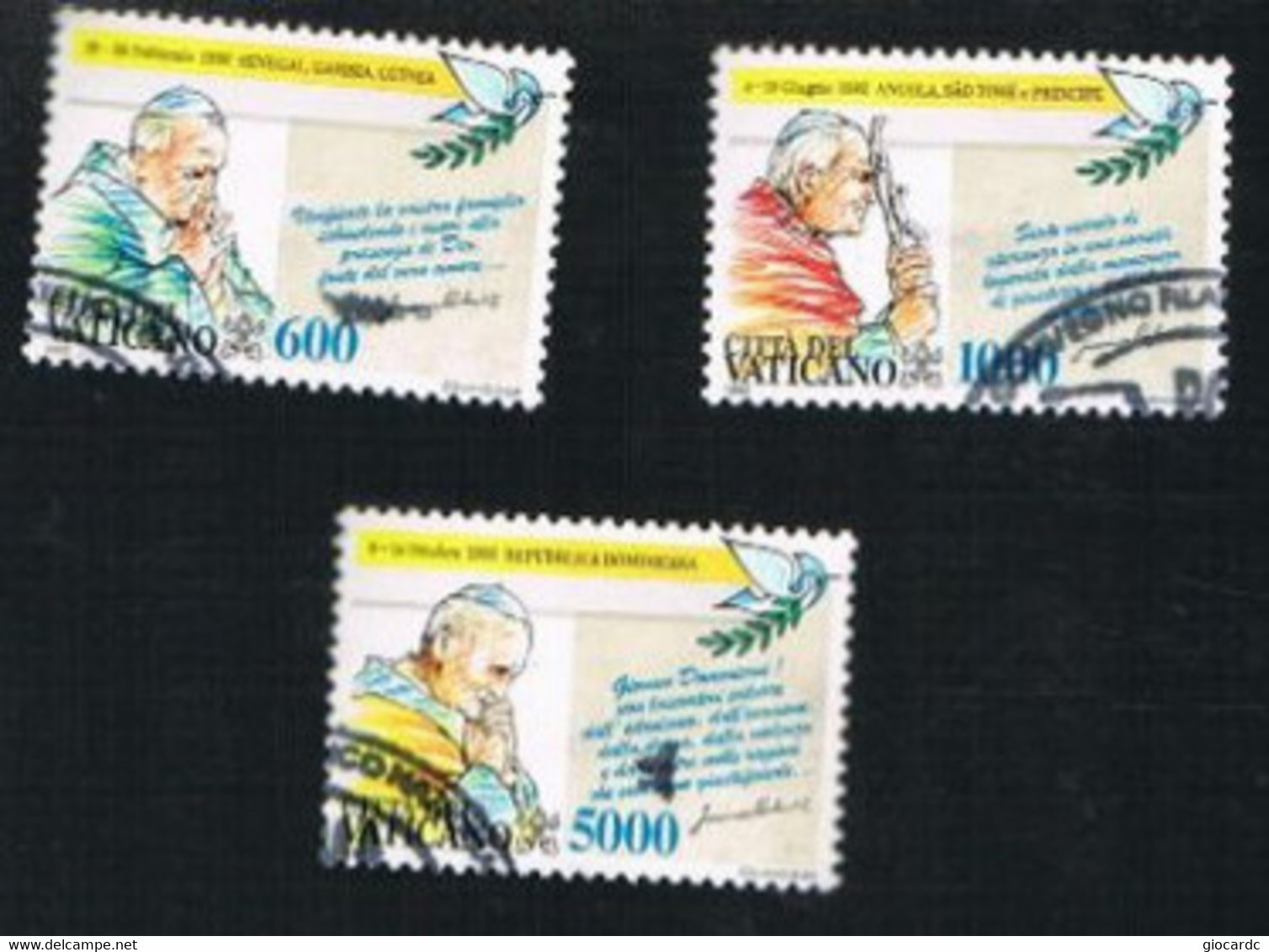 VATICANO - UNIF. 978.980 - 1993  I VIAGGI DI GIOVANNI PAOLO II NEL 1992     -  USED° - Used Stamps