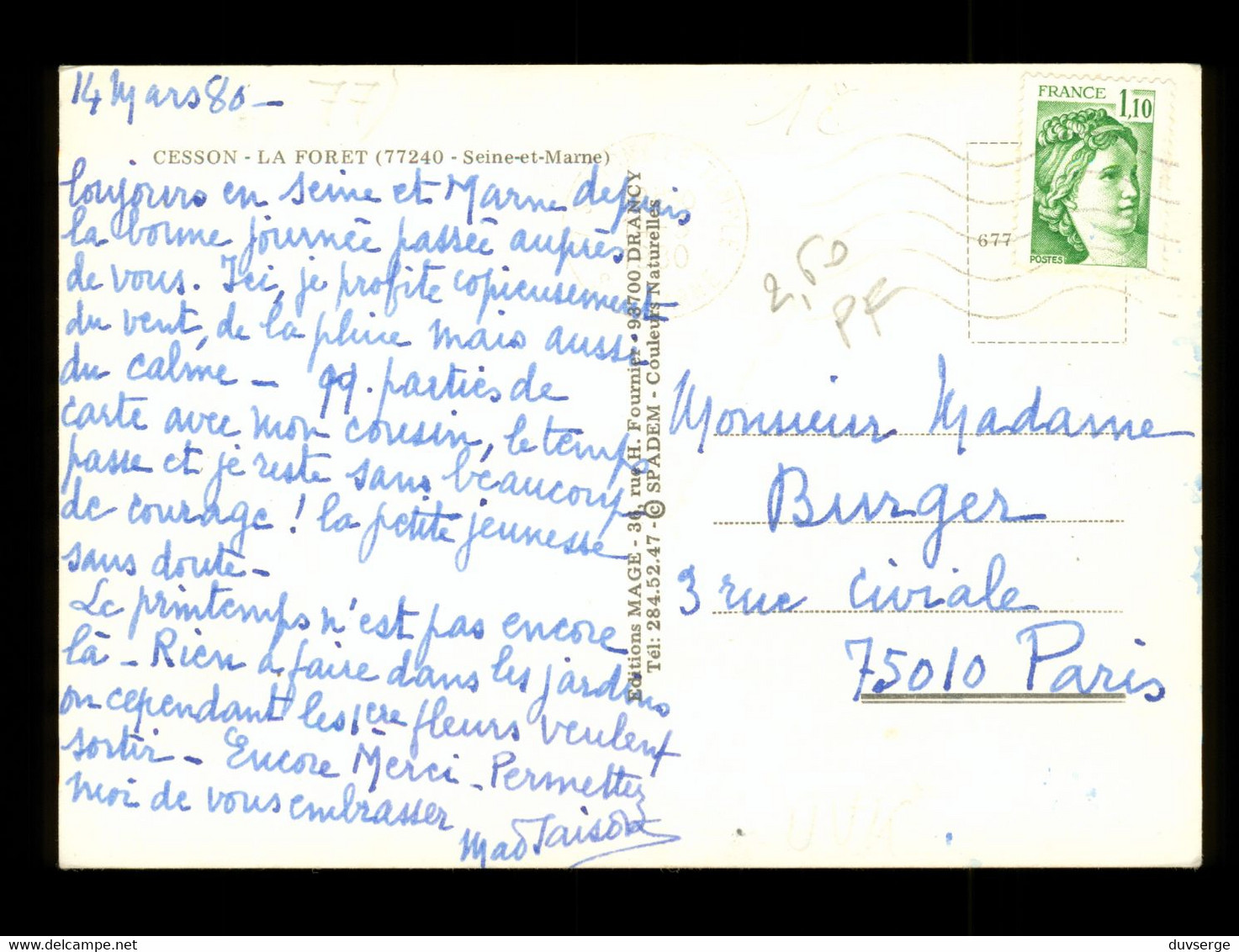 77 Seine Et Marne Cesson La Foret Carte Postale Multivues - Cesson