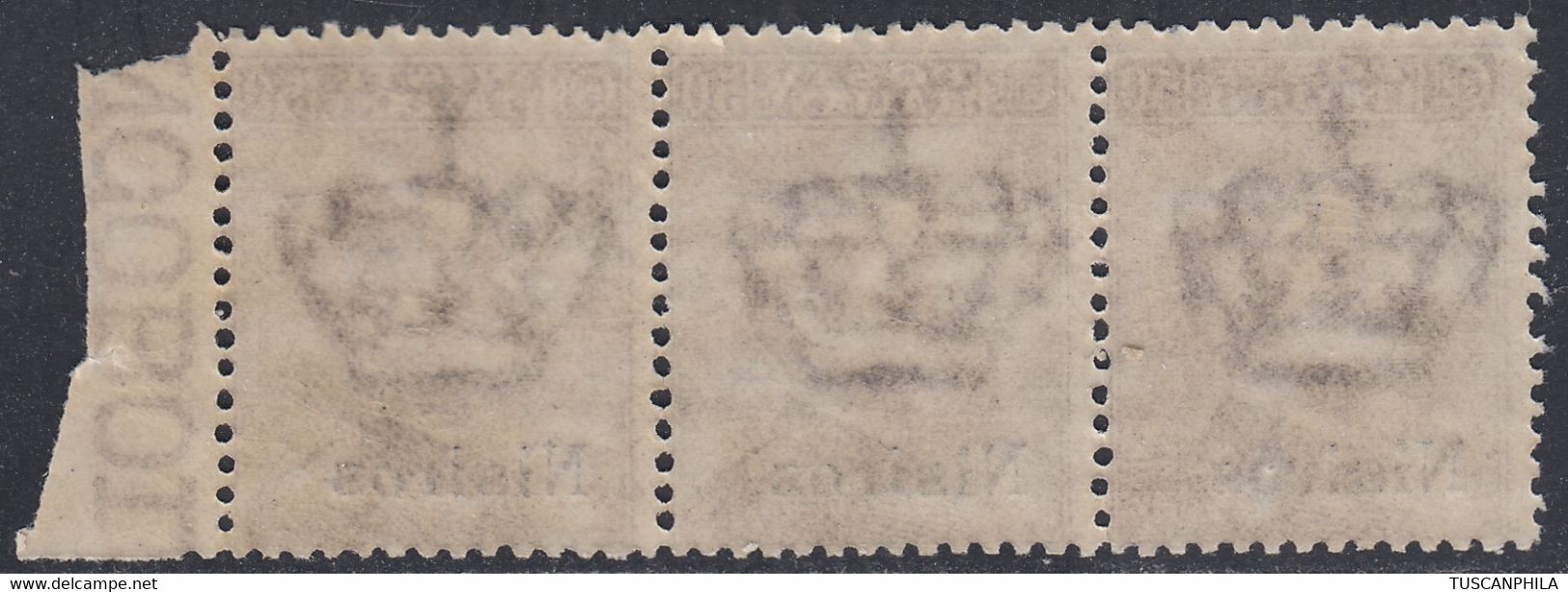 1912 Blocco Di 3 Valoie Sass. 7 MNH** Cv 37.5 - Egeo (Nisiro)