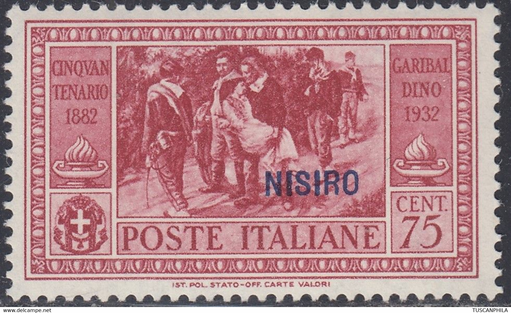 1932 Giuseppe Garibaldi 1 Valore Sass. 22 MNH** Cv 70 - Aegean (Nisiro)