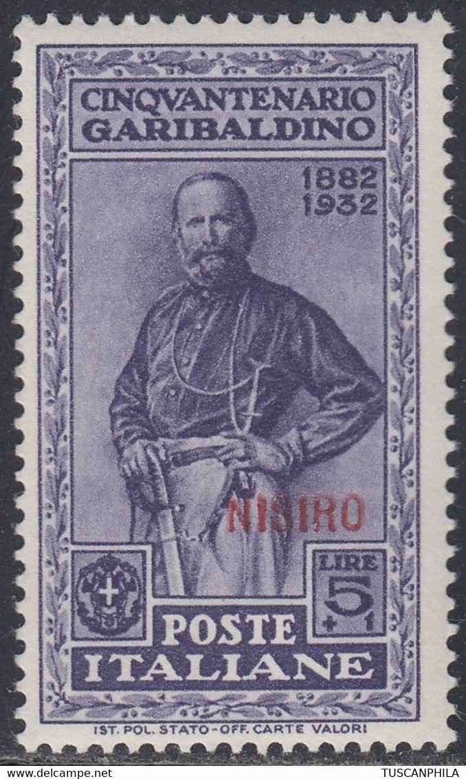 1932 Giuseppe Garibaldi 1 Valore Sass. 26 MNH** Cv 70 - Egeo (Nisiro)