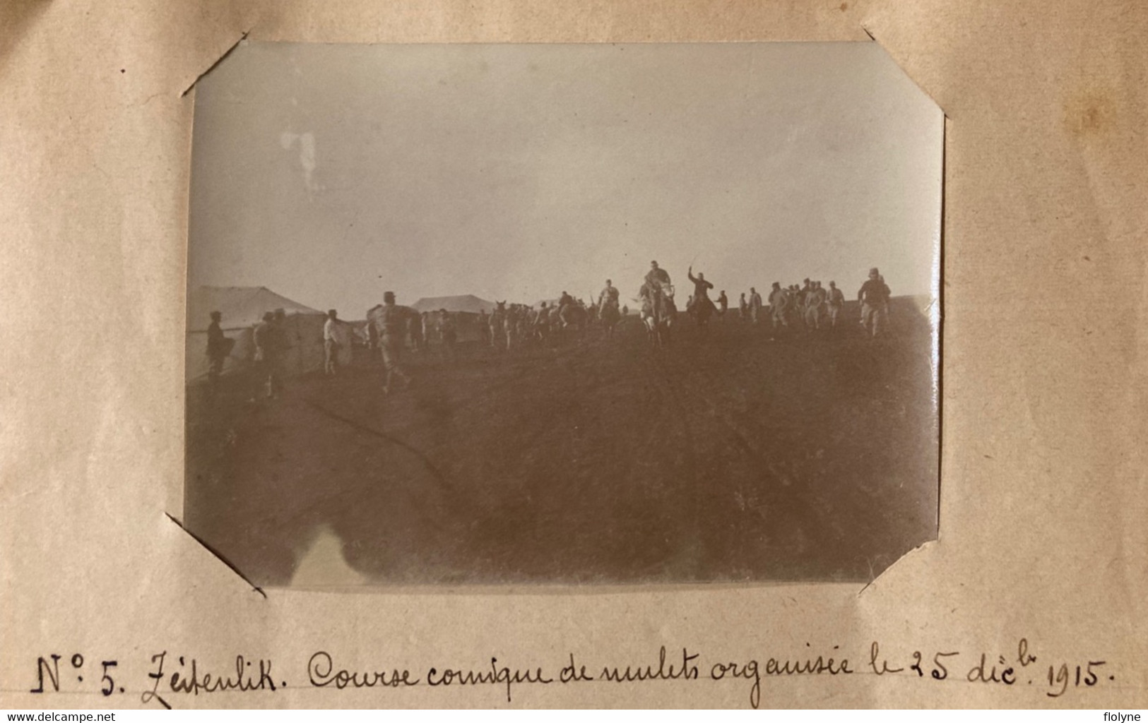 Zeitenlik - Ww1 - Militaria - Photo Ancienne - Course Comique De Mulets Le 25 Décembre 1915 - Grèce Greece - Grèce