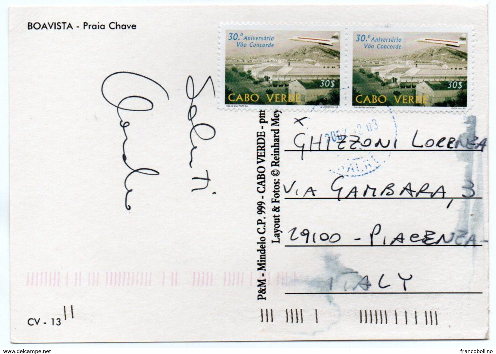 CABO VERDE/CAP VERT - BOAVISTA - PRAIA CHAVE / THEMATIC STAMPS-AIRPLANE-CONCORDE - Cap Vert