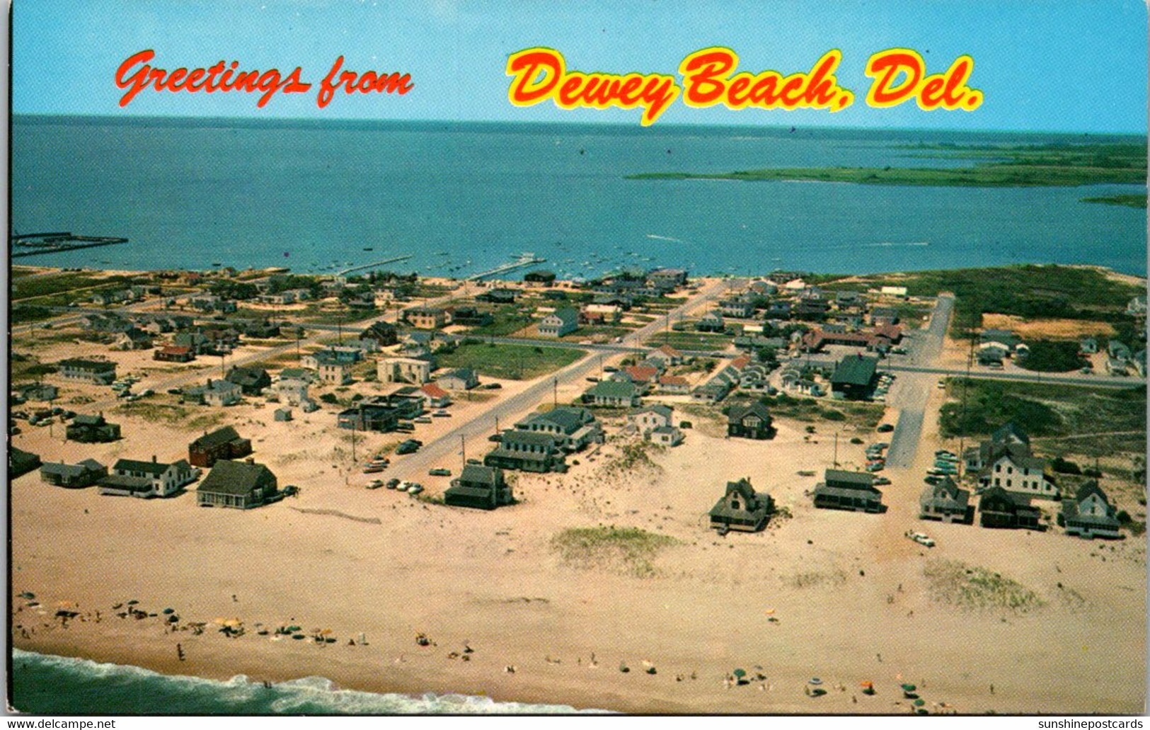 Delaware Greetings From Dewey Beach Aerial View - Otros & Sin Clasificación