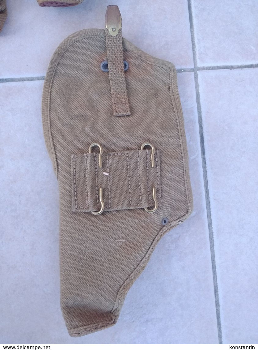 Italian Military Holster Etui For The Beretta 1934,1935 WWII Khaki Shade - Armes Neutralisées