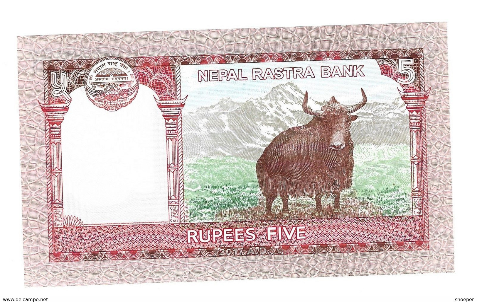 *nepal 5 Rupees 2017   76   Unc - Népal