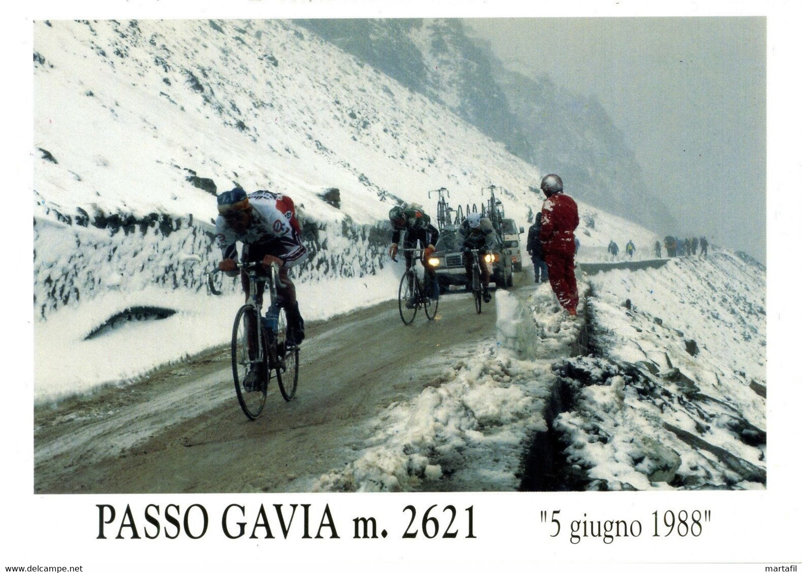 Cartolina - Ciclismo, Sport, PASSO GAVIA M.2621 5 GIUGNO 1988 - Radsport