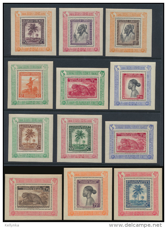 Congo Belge & Ruanda Urundi - BL3A/10A + BL1A/4A - UPU - 1949 - MNH - Blocks & Kleinbögen